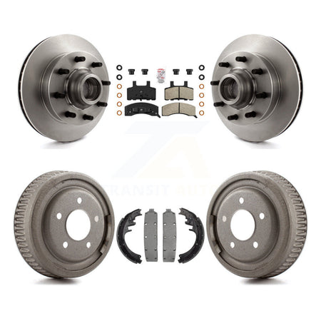 Front Rear Disc Brake Rotor Hub Semi-Metallic Pad & Drum Kit For Chevrolet C1500 Suburban K8A-105743