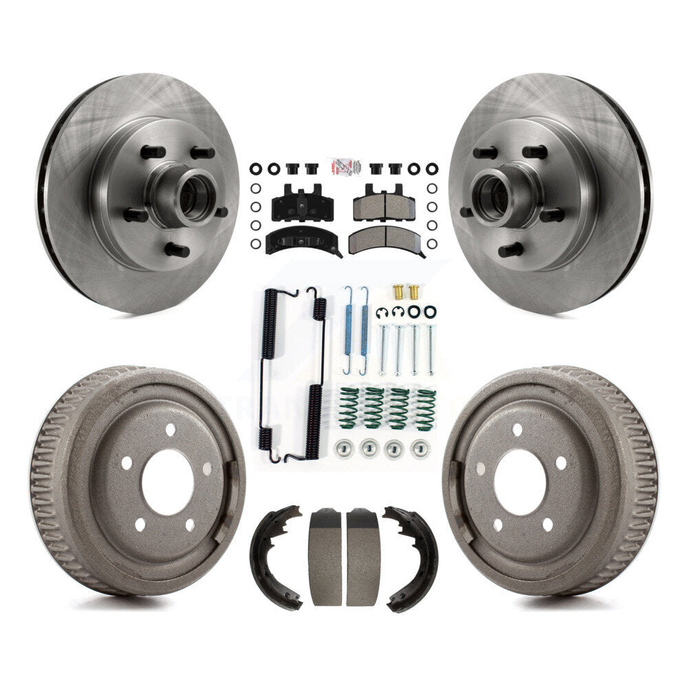 Front Rear Disc Brake Rotor Semi-Metallic Pad Drum Kit (7Pc) For Chevrolet C1500 Suburban K8A-105756