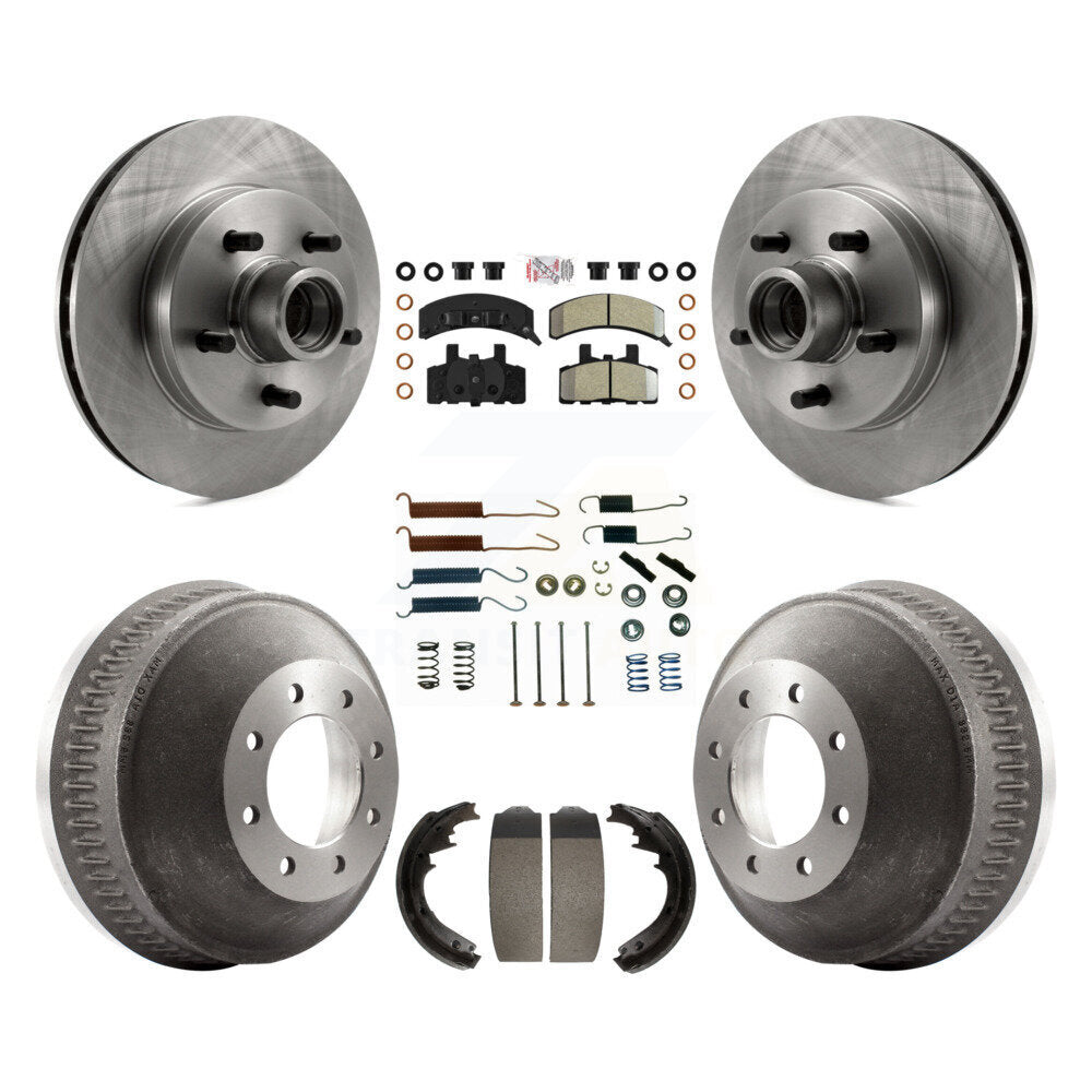 Front Rear Brake Rotors Semi-Metallic Pad Drum Kit (7Pc) For C1500 Suburban Chevrolet GMC K8A-105758