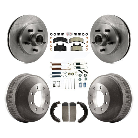 Front Rear Brake Rotors Semi-Metallic Pad Drum Kit (7Pc) For C1500 Suburban Chevrolet GMC K8A-105758