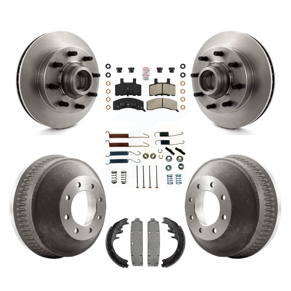 Front Rear Brake Rotors Semi-Metallic Pad Drum Kit (7Pc) For C1500 Suburban Chevrolet GMC K8A-105760