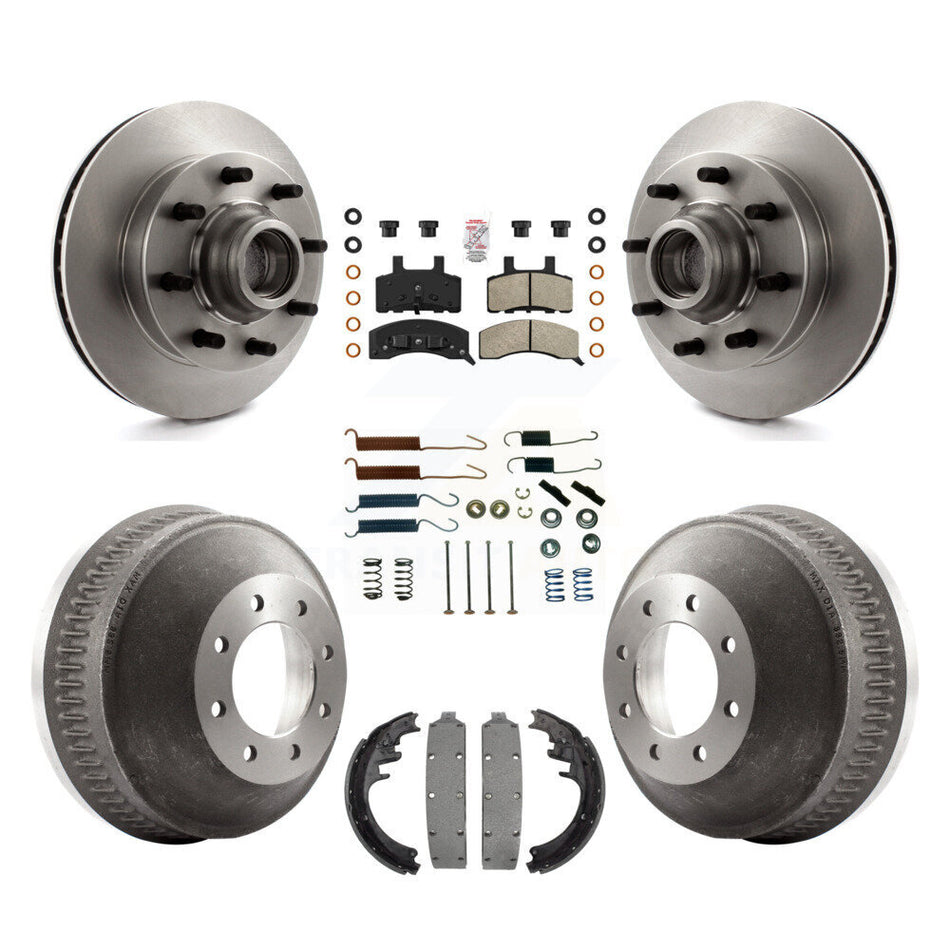 Front Rear Brake Rotors Semi-Metallic Pad Drum Kit (7Pc) For C1500 Suburban Chevrolet GMC K8A-105760