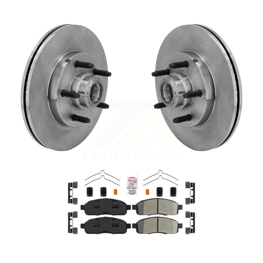 Front Disc Brake Rotors & Semi-Metallic Pad Kit For 2004 Ford F-150 RWD With 5 Lug Wheels K8A-105782