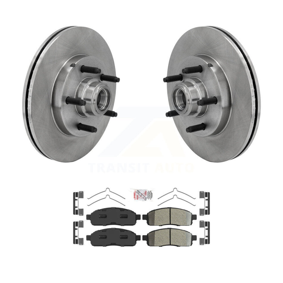 Front Disc Brake Rotors & Semi-Metallic Pad Kit For 2004 Ford F-150 RWD With 5 Lug Wheels K8A-105783