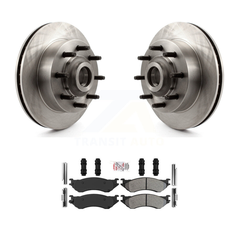 Front Brake Rotor Hub Semi-Metallic Pad Kit For 1999 Dodge Ram 1500 Van With 4000 Lb Axle K8A-105790