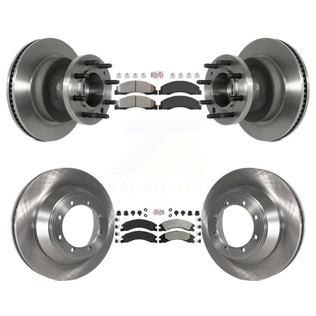 Front Rear Semi-Metallic Pad Disc Brake Rotor Kit For Ford E-450 Super Duty DIESEL engine K8A-105812