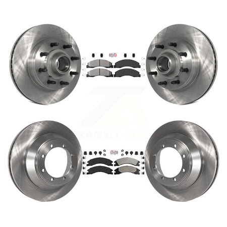 Front Rear Semi-Metallic Pad Disc Brake Rotor Kit For Ford E-450 Super Duty DIESEL engine K8A-105814