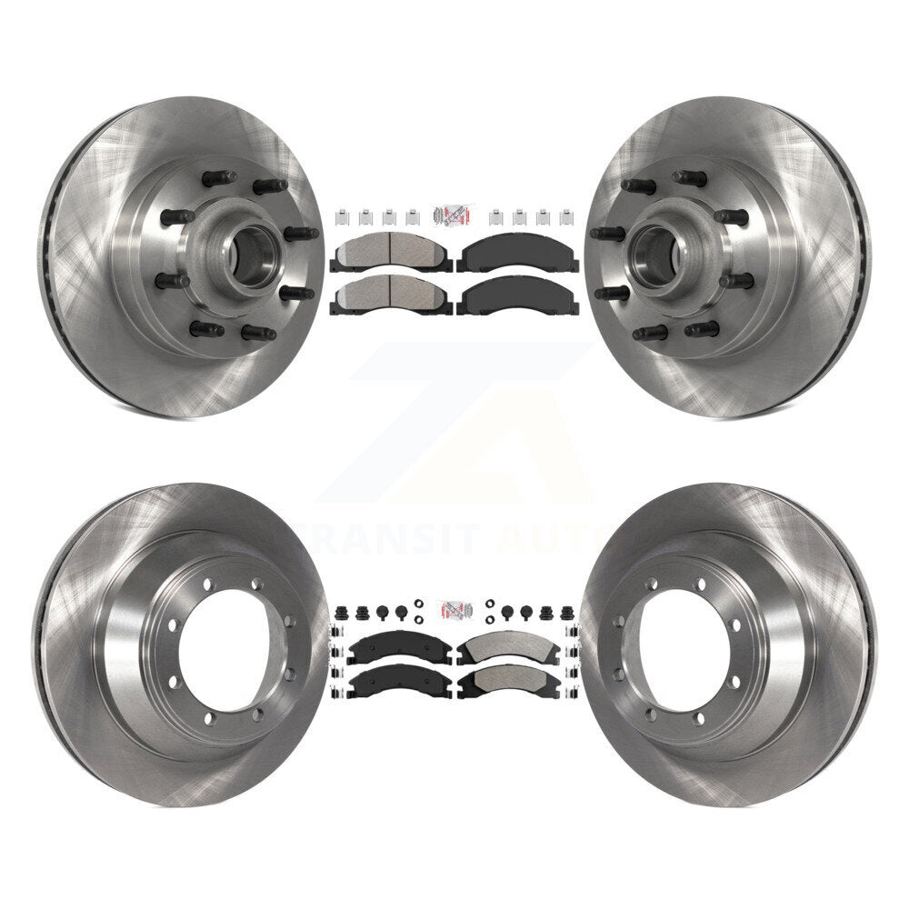 Front Rear Semi-Metallic Pad Disc Brake Rotor Kit For Ford E-450 Super Duty DIESEL engine K8A-105815