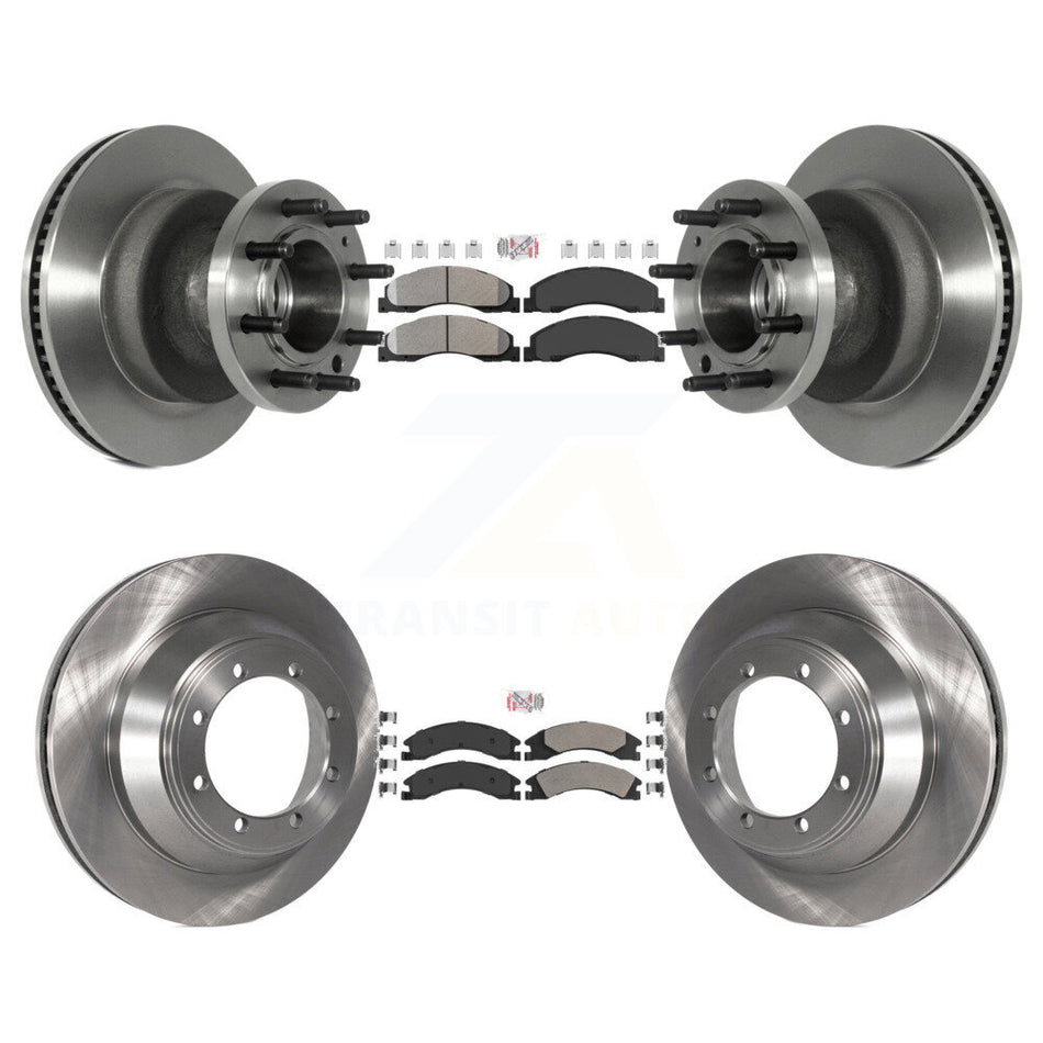Front Rear Semi-Metallic Pad Disc Brake Rotor Kit For Ford E-450 Super Duty DIESEL engine K8A-105820