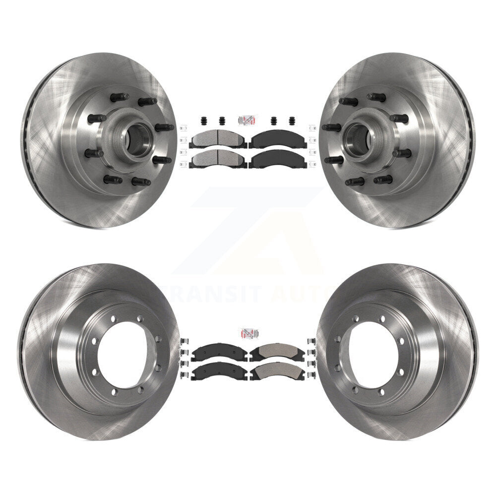 Front Rear Semi-Metallic Pad Disc Brake Rotor Kit For Ford E-450 Super Duty DIESEL engine K8A-105822