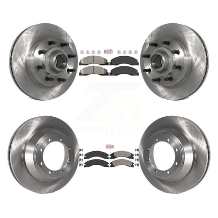 Front Rear Semi-Metallic Pad Disc Brake Rotor Kit For Ford E-450 Super Duty DIESEL engine K8A-105823