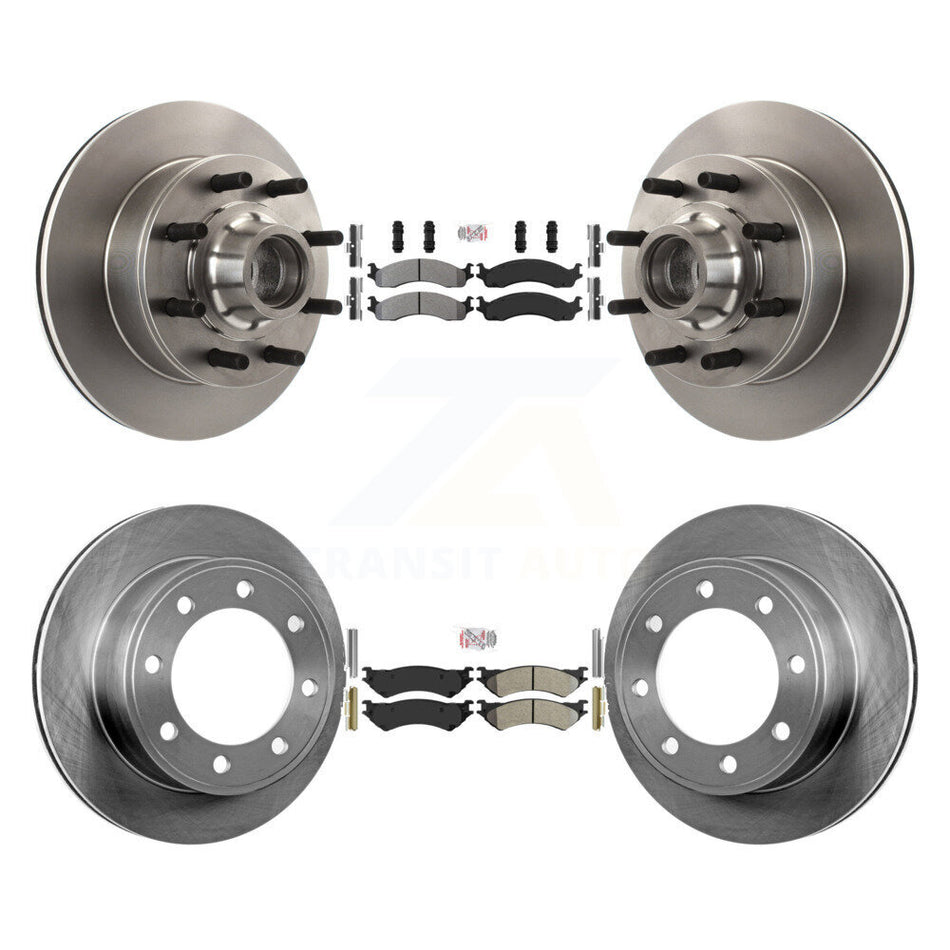 Front Rear Semi-Metallic Pad & Brake Rotors Kit For Ford E-350 Super Duty Econoline E-250 K8A-105870