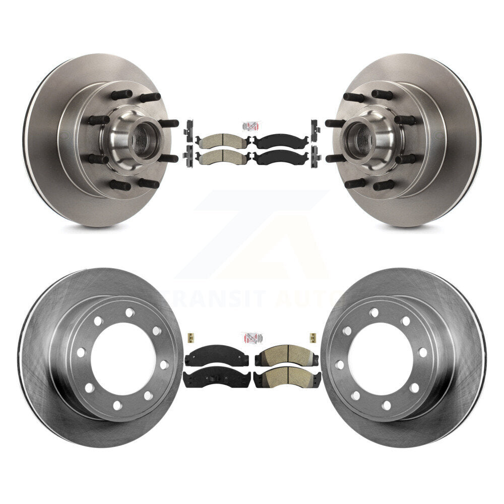 Front Rear Semi-Metallic Pad & Brake Rotors Kit For Ford Econoline Super Duty 2-Wheel ABS K8A-105877