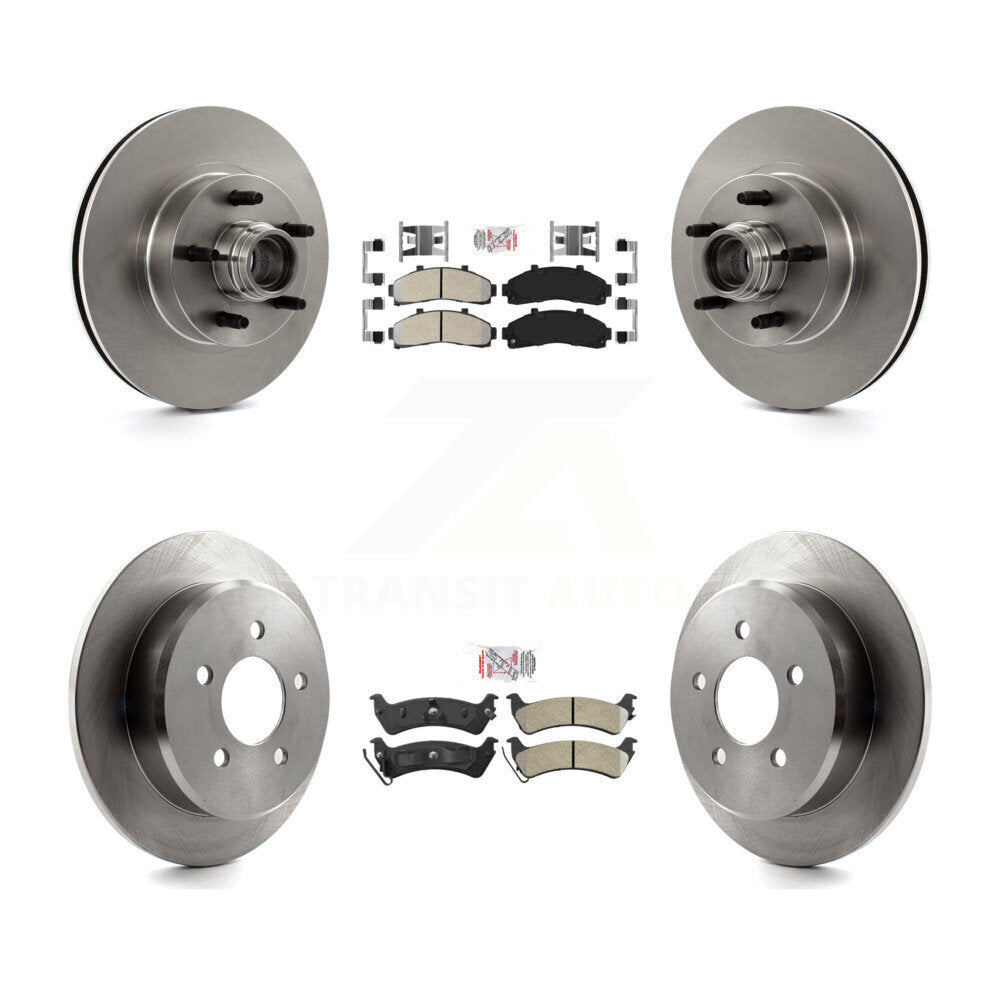 Front Rear Semi-Metallic Pad Brake Rotor Hub Kit For 2001 Ford Explorer RWD From 01 02 K8A-105919