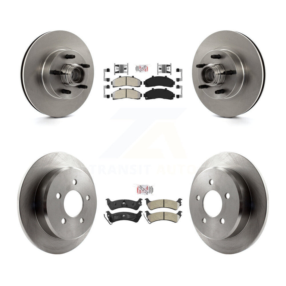Front Rear Semi-Metallic Pad Brake Rotor Hub Kit For 2001 Ford Explorer RWD From 01 02 K8A-105919