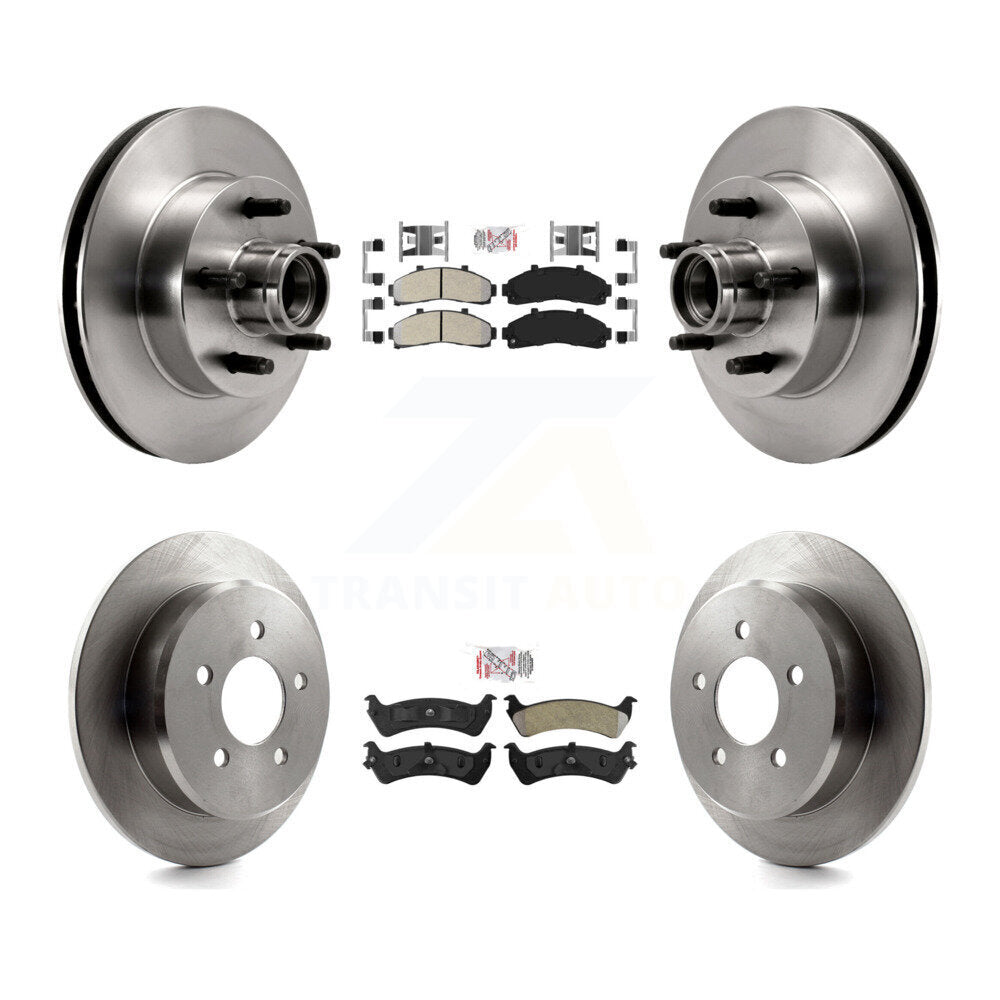 Front Rear Semi-Metallic Pads And Disc Brake Rotors Hub Assembly Kit For Ford Ranger K8A-105920