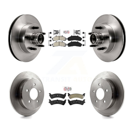 Front Rear Semi-Metallic Pads And Disc Brake Rotors Hub Assembly Kit For Ford Ranger K8A-105920