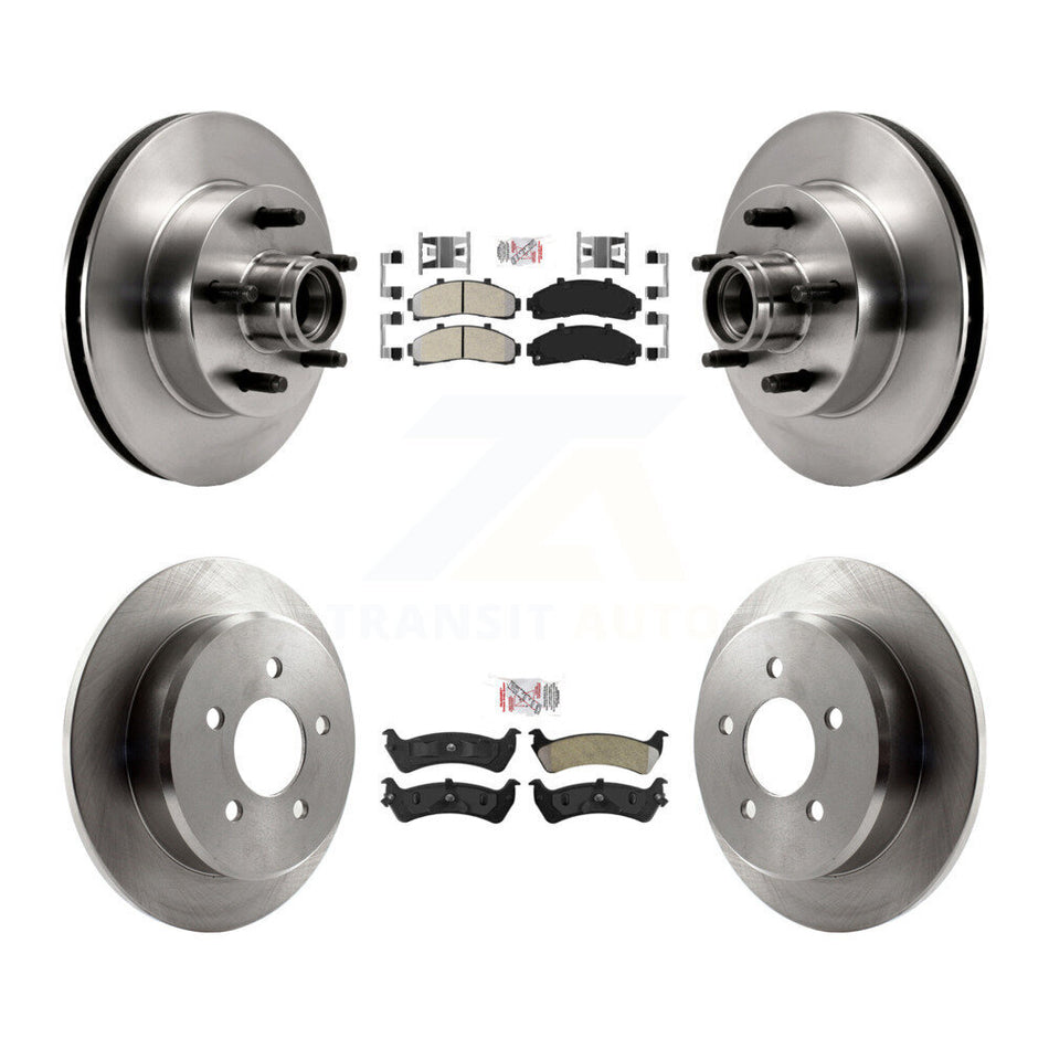 Front Rear Semi-Metallic Pads And Disc Brake Rotors Hub Assembly Kit For Ford Ranger K8A-105920
