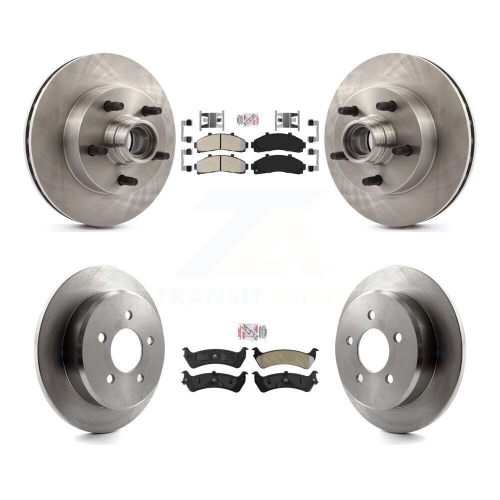 Front Rear Semi-Metallic Pads And Disc Brake Rotors Hub Assembly Kit For Ford Ranger K8A-105921