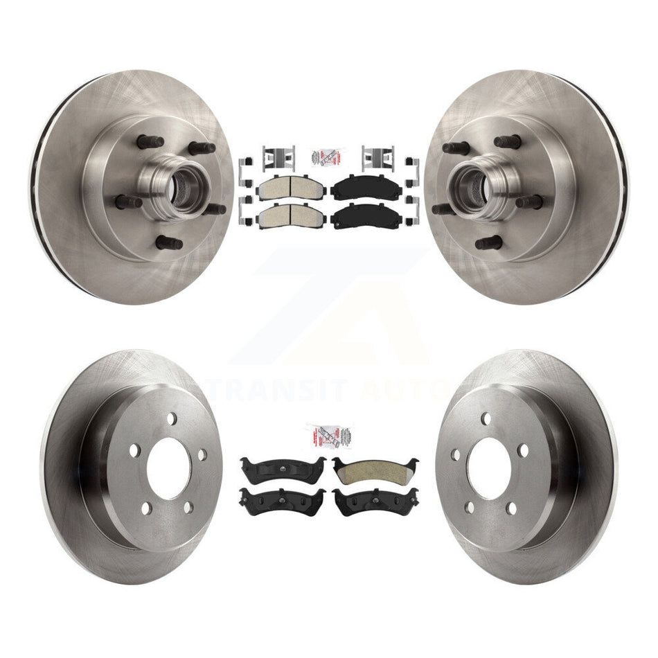 Front Rear Semi-Metallic Pads And Disc Brake Rotors Hub Assembly Kit For Ford Ranger K8A-105921