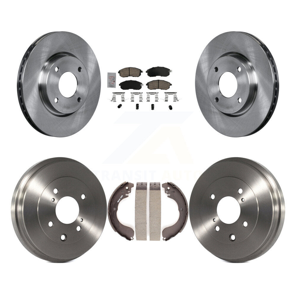 Front Rear Disc Brake Rotors Ceramic Pads And Drum Kit For Nissan Versa K8A-105928