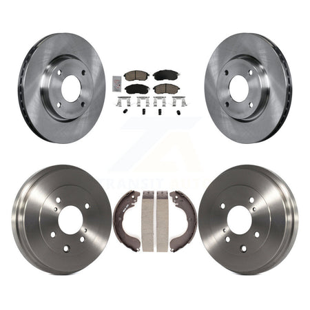 Front Rear Disc Brake Rotors Ceramic Pads And Drum Kit For Nissan Versa K8A-105928
