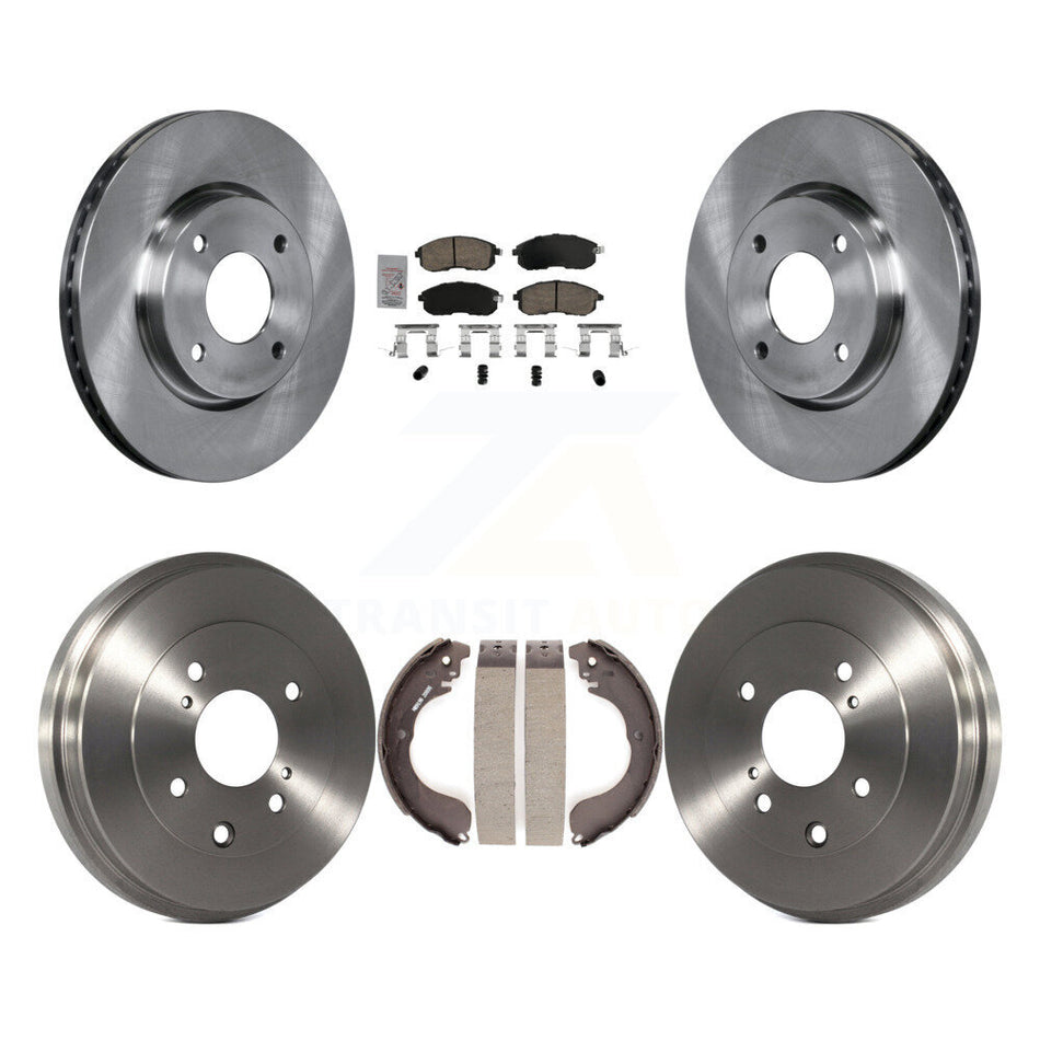 Front Rear Disc Brake Rotors Ceramic Pads And Drum Kit For Nissan Versa K8A-105928