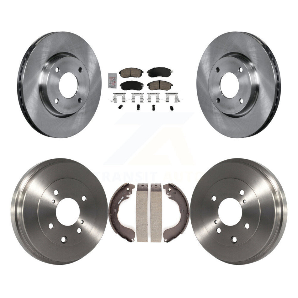 Front Rear Disc Brake Rotors Ceramic Pads And Drum Kit For Nissan Versa K8A-105928