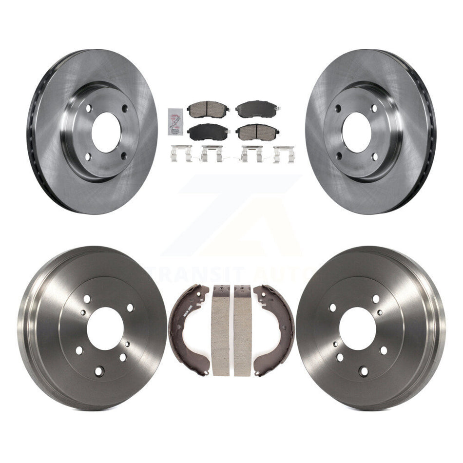 Front Rear Disc Brake Rotors Ceramic Pads And Drum Kit For Nissan Versa K8A-105929