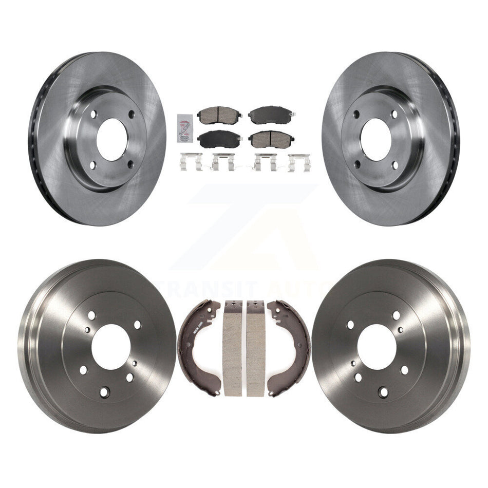 Front Rear Disc Brake Rotors Ceramic Pads And Drum Kit For Nissan Versa K8A-105929