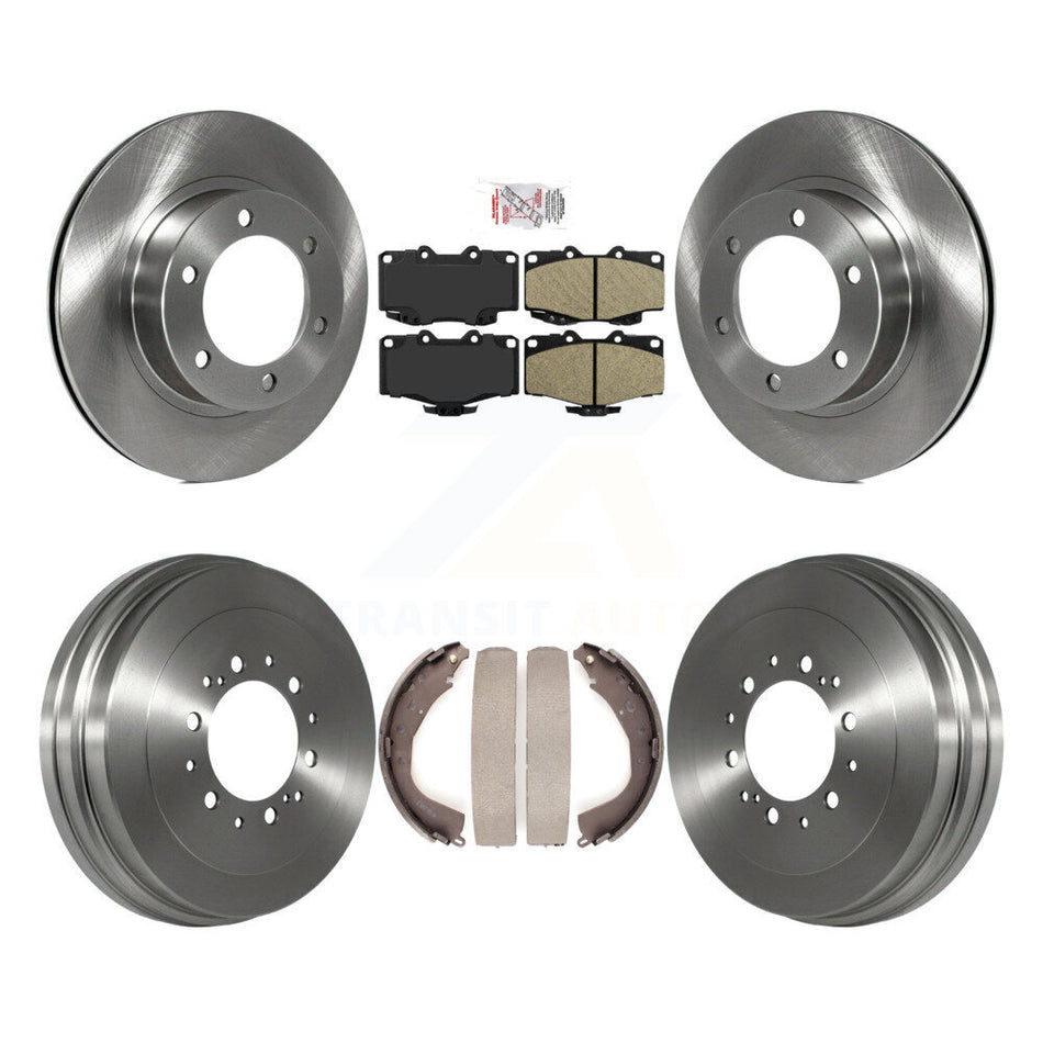 Front Rear Brake Rotor Ceramic Pad Drum Kit For 02 Toyota 4Runner With 16" Factory Wheels K8A-105931