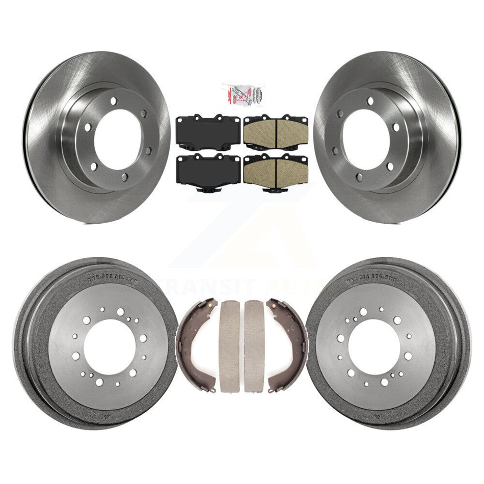 Front Rear Brake Rotor Ceramic Pad Drum Kit For 01 Toyota 4Runner With 16" Factory Wheels K8A-105934
