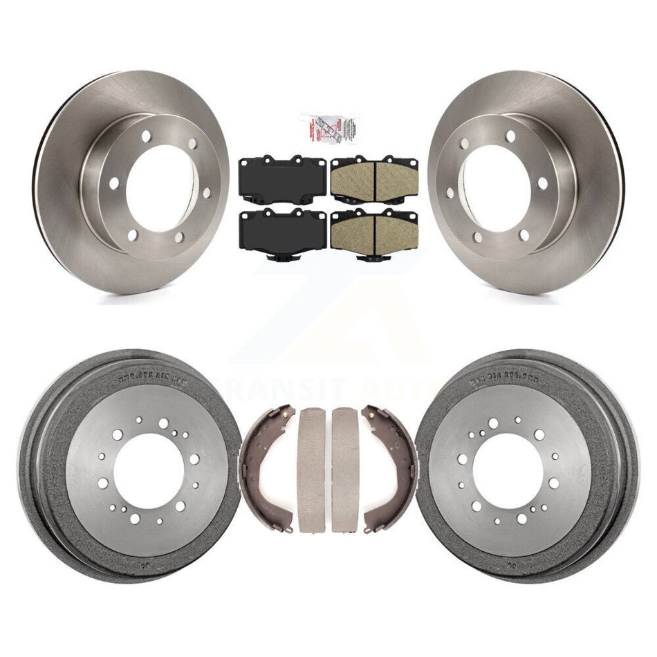 Front Rear Brake Rotor Ceramic Pad Drum Kit For 01 Toyota 4Runner With 15" Factory Wheels K8A-105935
