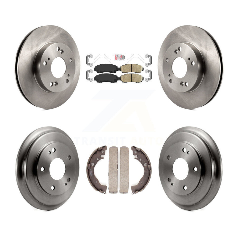 Front Rear Brake Rotor Ceramic Pad & Drum Kit For Honda Civic LX with Manual transmission K8A-105940