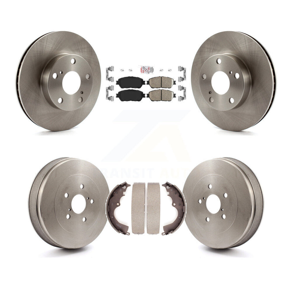 Front Rear Disc Brake Rotors Ceramic Pad And Drum Kit For Toyota Tacoma With 5 Lug Wheels K8A-105952