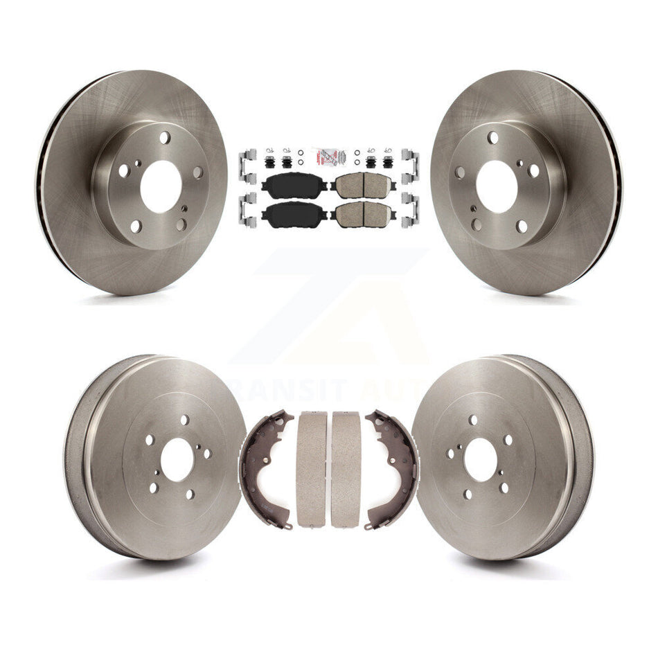 Front Rear Disc Brake Rotors Ceramic Pad And Drum Kit For Toyota Tacoma With 5 Lug Wheels K8A-105953