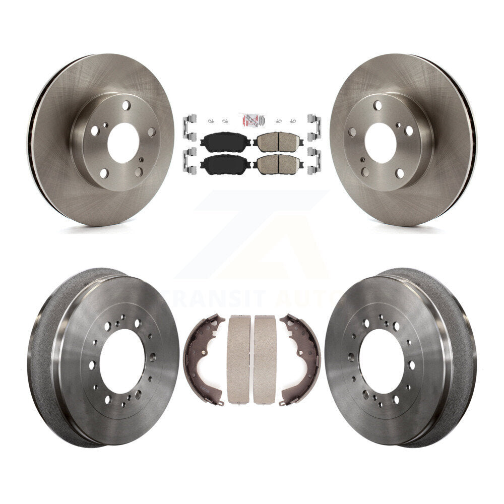 Front Rear Brake Rotors Ceramic Pad Drum Kit For 2015 Toyota Tacoma 4WD With 5 Lug Wheels K8A-105956