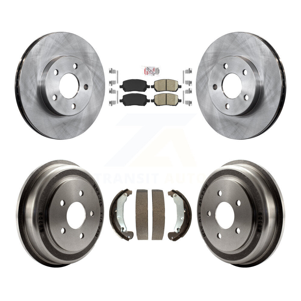Front Rear Disc Brake Rotors Ceramic Pads And Drum Kit For Pontiac G5 Chevrolet Cobalt K8A-105961