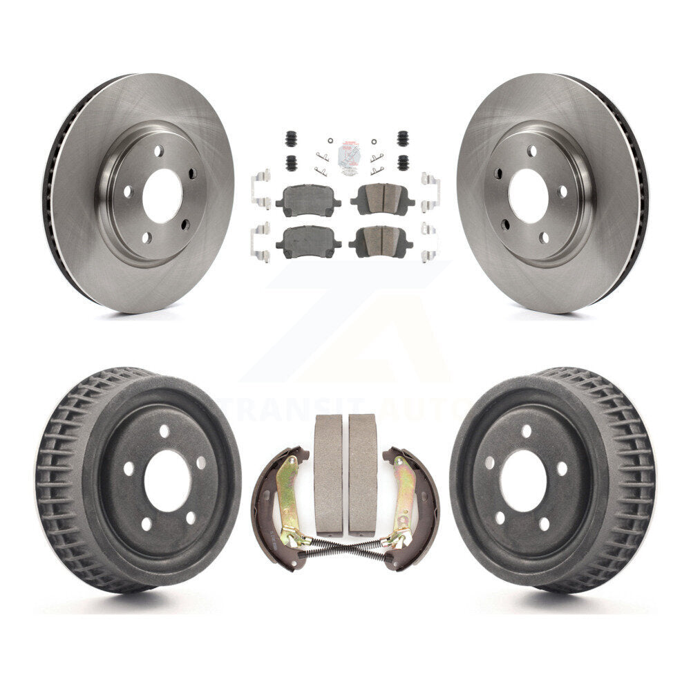 Front Rear Brake Rotors Ceramic Pad & Drum Kit For 2004 Chevrolet Malibu Disc rear brakes K8A-105967