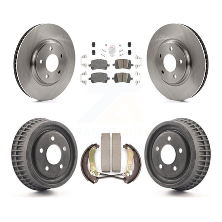 Front Rear Brake Rotors Ceramic Pad & Drum Kit For 2004 Chevrolet Malibu Disc rear brakes K8A-105967