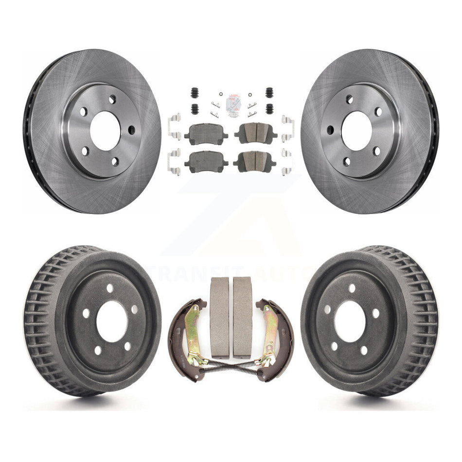 Front Rear Brake Rotors Ceramic Pad & Drum Kit For 2004 Chevrolet Malibu Disc rear brakes K8A-105968