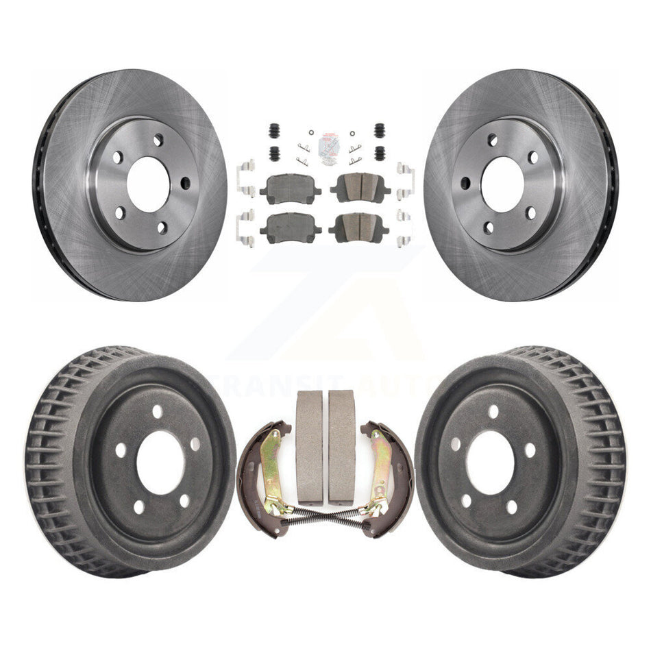 Front Rear Brake Rotors Ceramic Pad & Drum Kit For 2004 Chevrolet Malibu Disc rear brakes K8A-105968