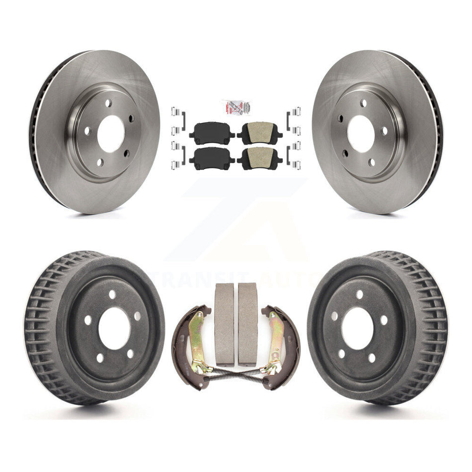 Front Rear Brake Rotors Ceramic Pad & Drum Kit For 2004 Chevrolet Malibu Disc rear brakes K8A-105969