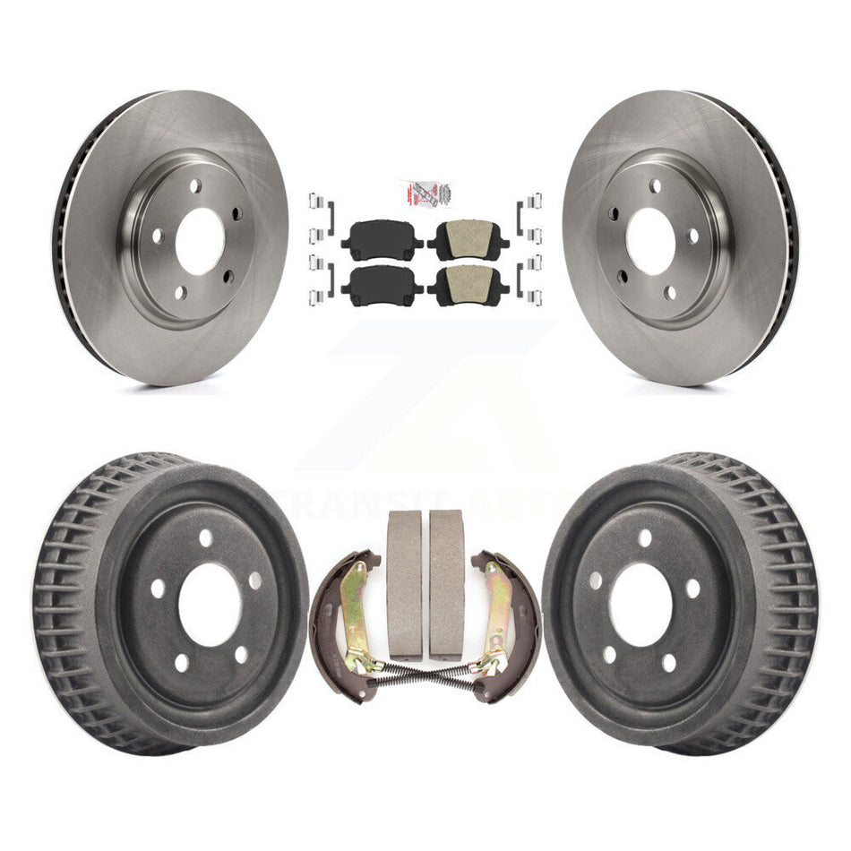 Front Rear Brake Rotors Ceramic Pad & Drum Kit For 2004 Chevrolet Malibu Disc rear brakes K8A-105969