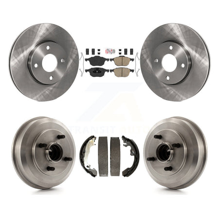 Front Rear Disc Brake Rotors Ceramic Pads And Drum Kit For Ford Focus K8A-105972