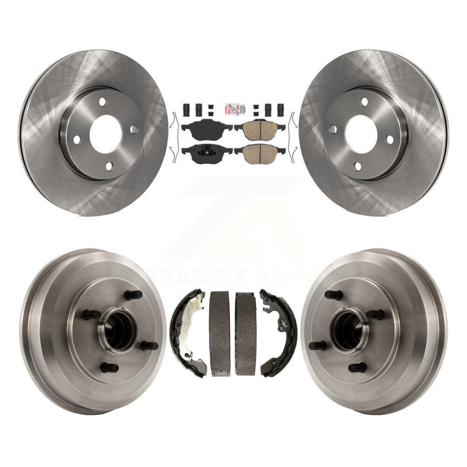 Front Rear Disc Brake Rotors Ceramic Pads And Drum Kit For Ford Focus K8A-105972
