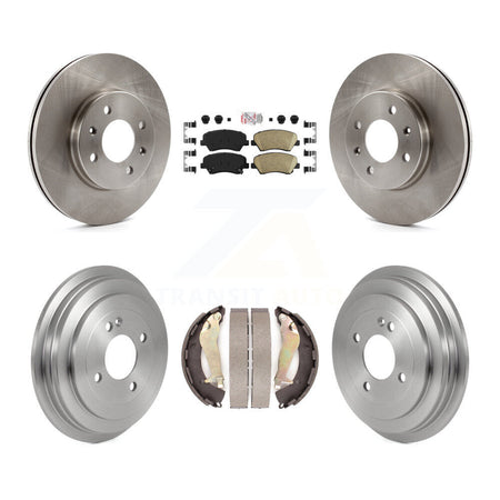 Front Rear Disc Brake Rotors Ceramic Pads And Drum Kit For 2012-2017 Hyundai Accent K8A-105980