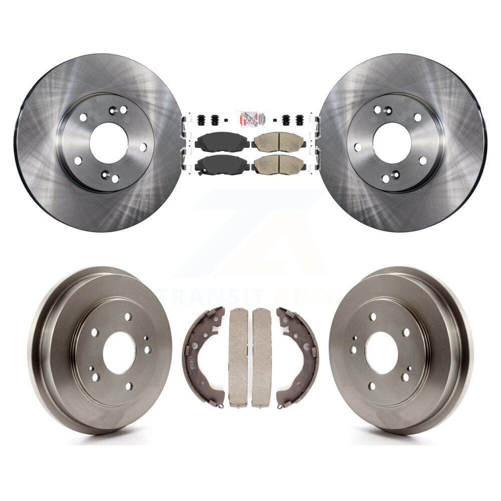 Front Rear Disc Brake Rotors Ceramic Pads And Drum Kit For 2011 Honda Civic GX K8A-105983