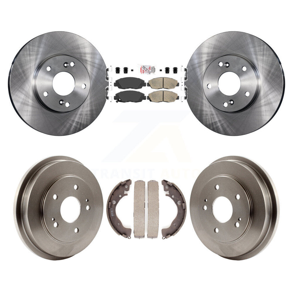 Front Rear Disc Brake Rotors Ceramic Pads And Drum Kit For 2011 Honda Civic GX K8A-105983