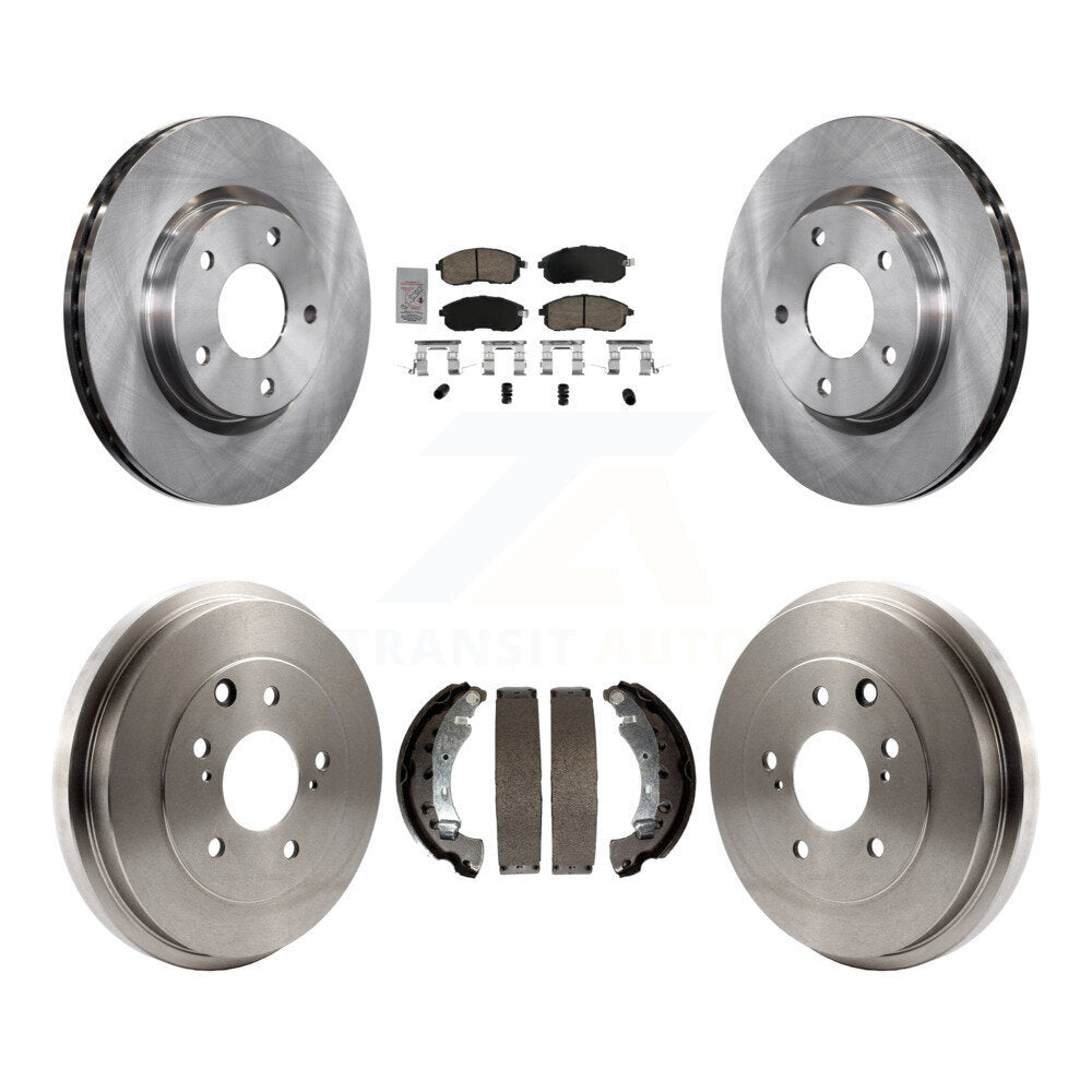 Front Rear Disc Brake Rotors Ceramic Pads And Drum Kit For Nissan Sentra K8A-105986
